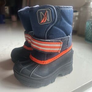 Nautica Kids Boots in Navy and Orange